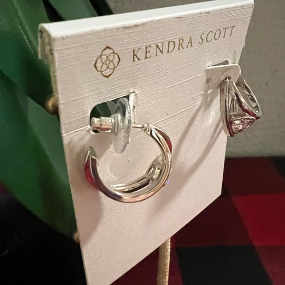 Kendra Scott Silver Double Hoop Earrings - Picture 6 of 7